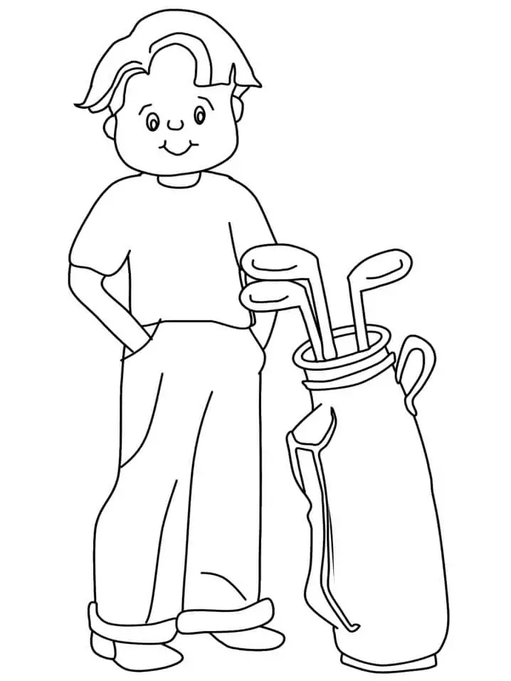Young Boy Playing Golf