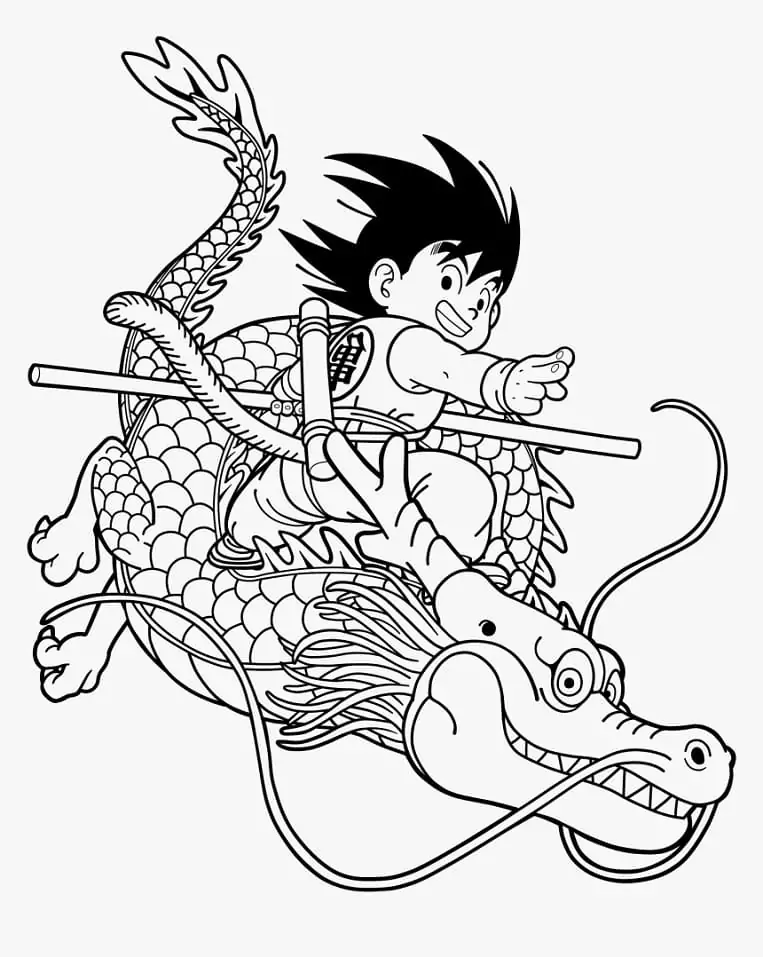 Young Son Goku and Dragon