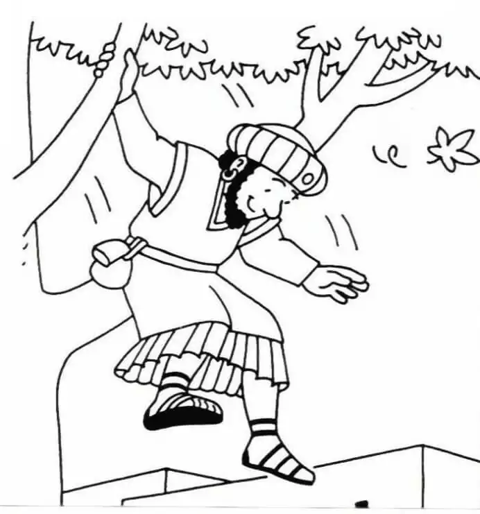 Zacchaeus coloring page 1