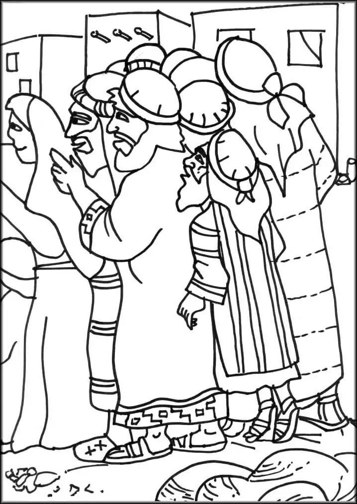 Zacchaeus coloring page 4