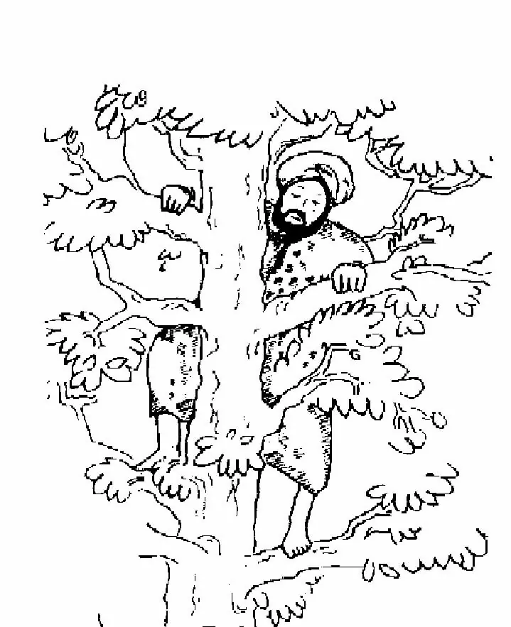 Zacchaeus coloring page 6