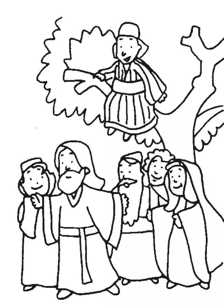 Zacchaeus coloring page 8