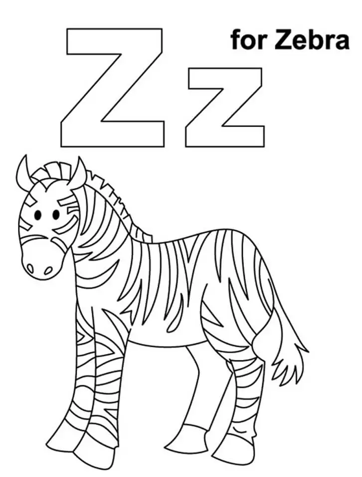 Zebra Buchstabe Z 1