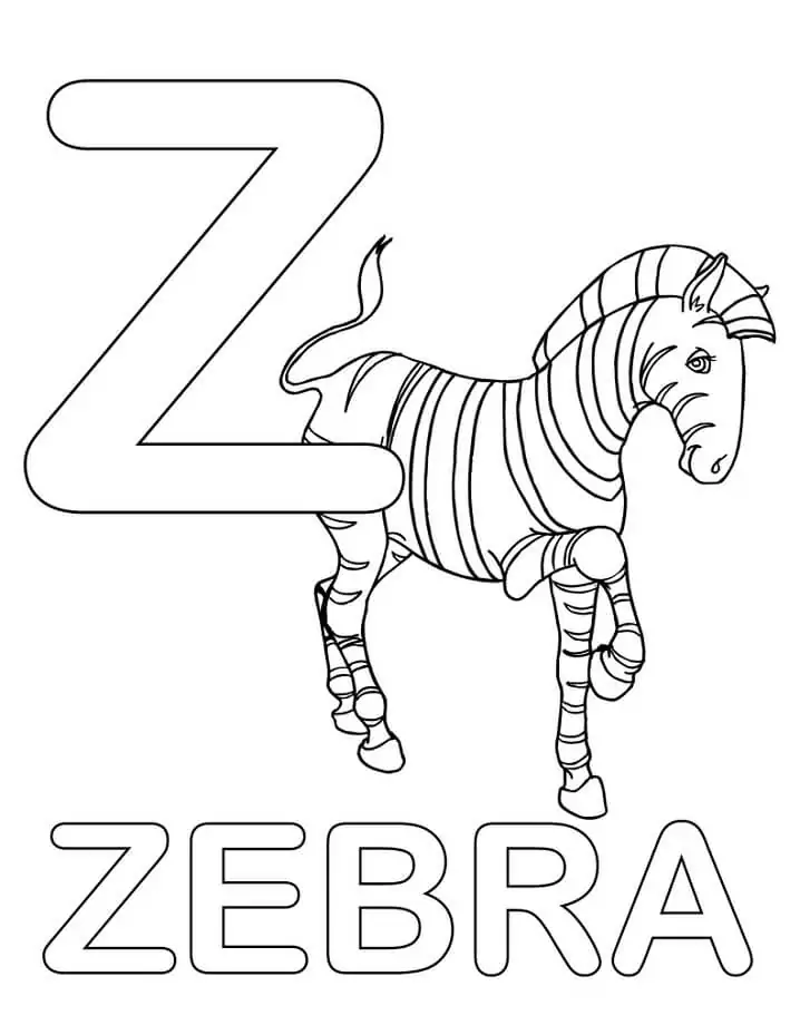 Zebra Buchstabe Z 2