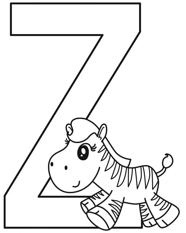 Zebra Buchstabe Z 3
