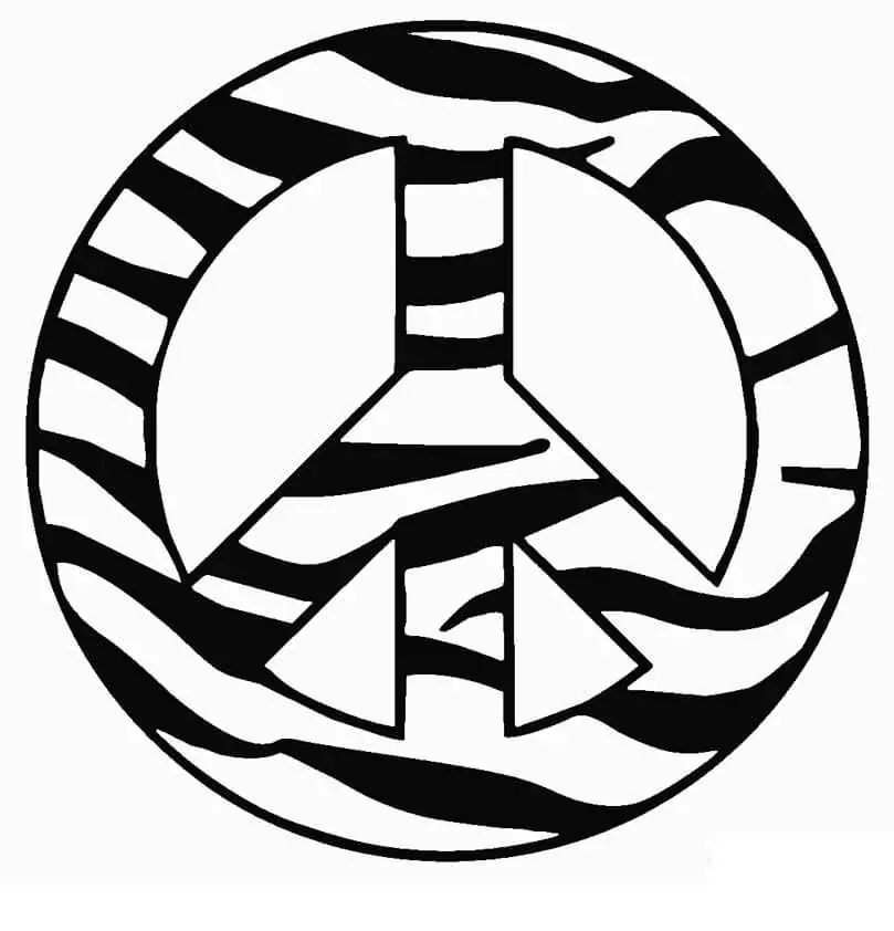 Zebra Peace Sign