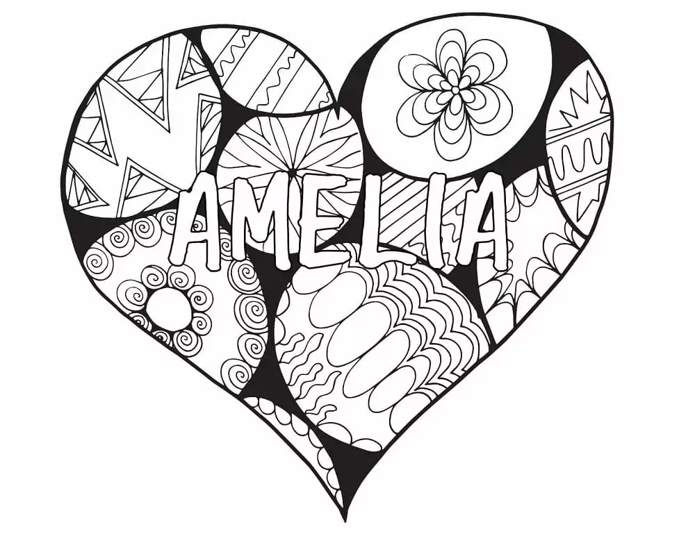 Zentangle Heart Amelia