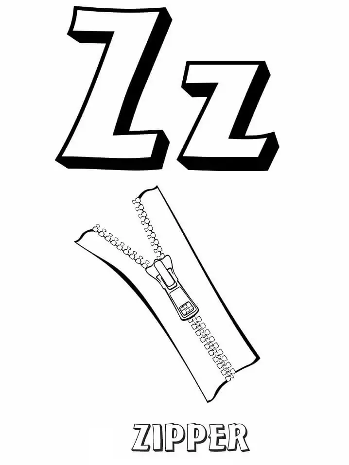 Zipper Letter Z 1