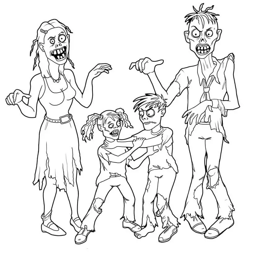 Zombies-Familie