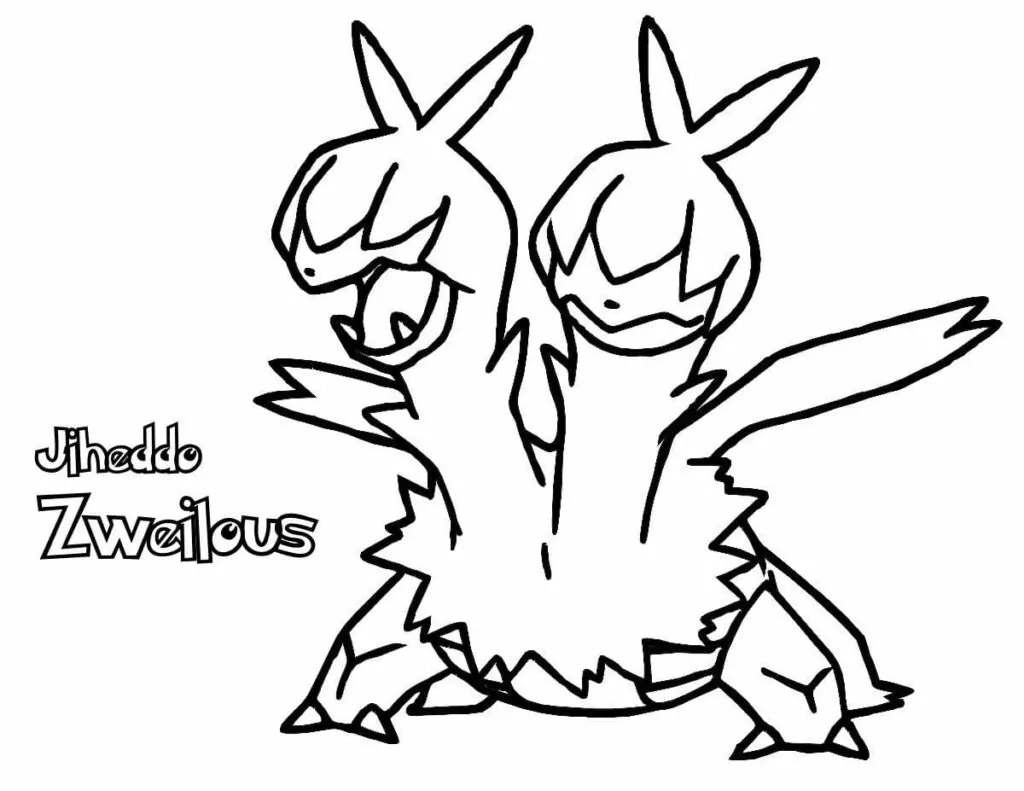 zweilous coloring page png pokemon