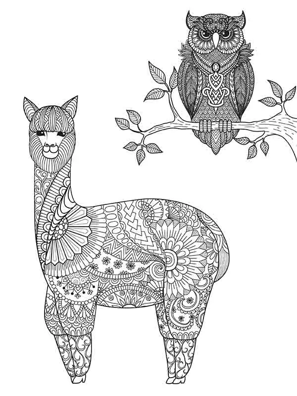 Fox Mandala in the Forest - Coloring Pages