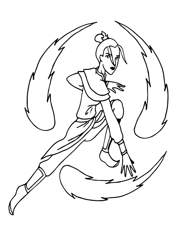 Korra The Legend of Korra Coloring Page - Free Printable Coloring Pages ...