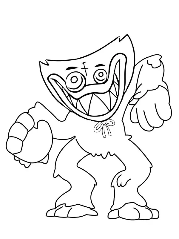 Huggy Wuggy Coloring Page