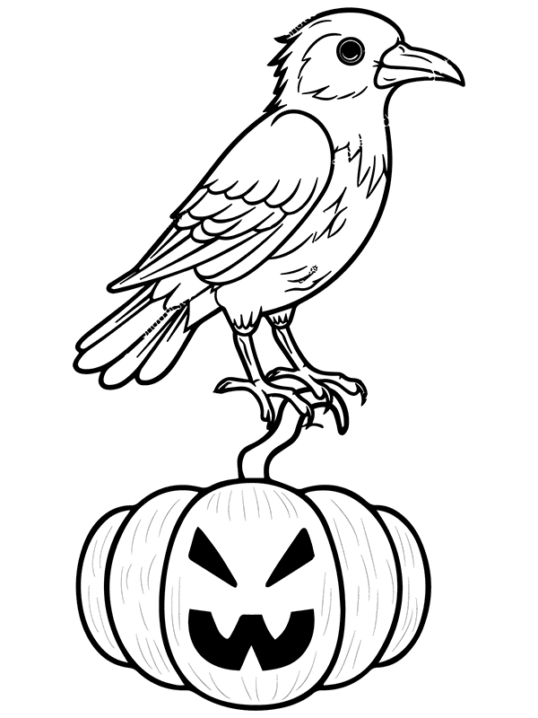 Vintage Halloween Coloring Page