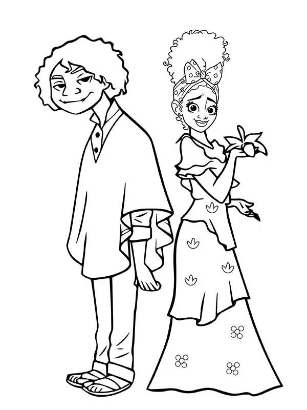 Encanto Dolores and Mirabel Coloring Page - Free Printable Coloring Pages  for Kids