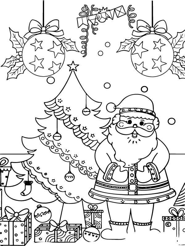 Christmas Coloring Sheets for Grownups Free and Simple