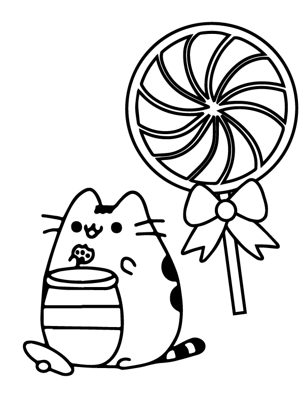 Pusheen Christmas Coloring Pages - Free printable coloring pages for kids