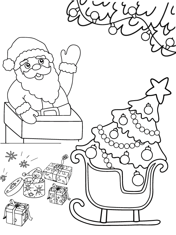 Christmas Best Sleigh Coloring Page - Free Printable Coloring Pages for ...