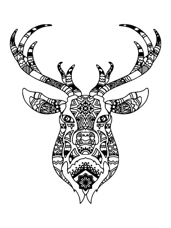 Complex Reindeer Portrait