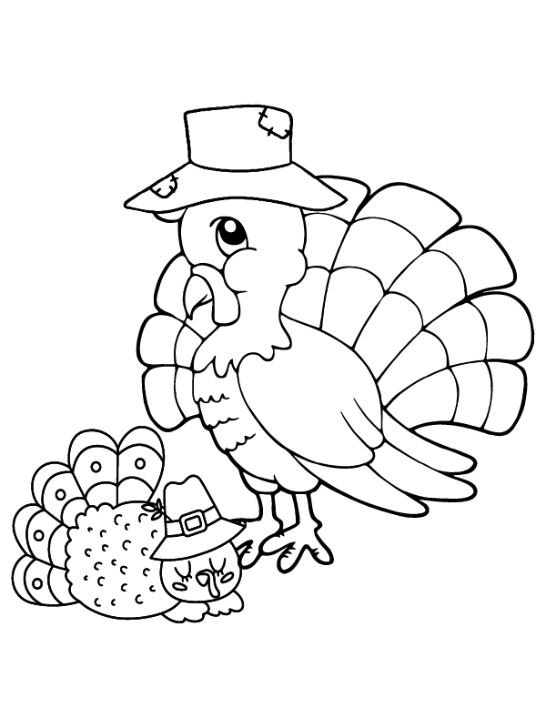 Turkey Trouble Coloring Page