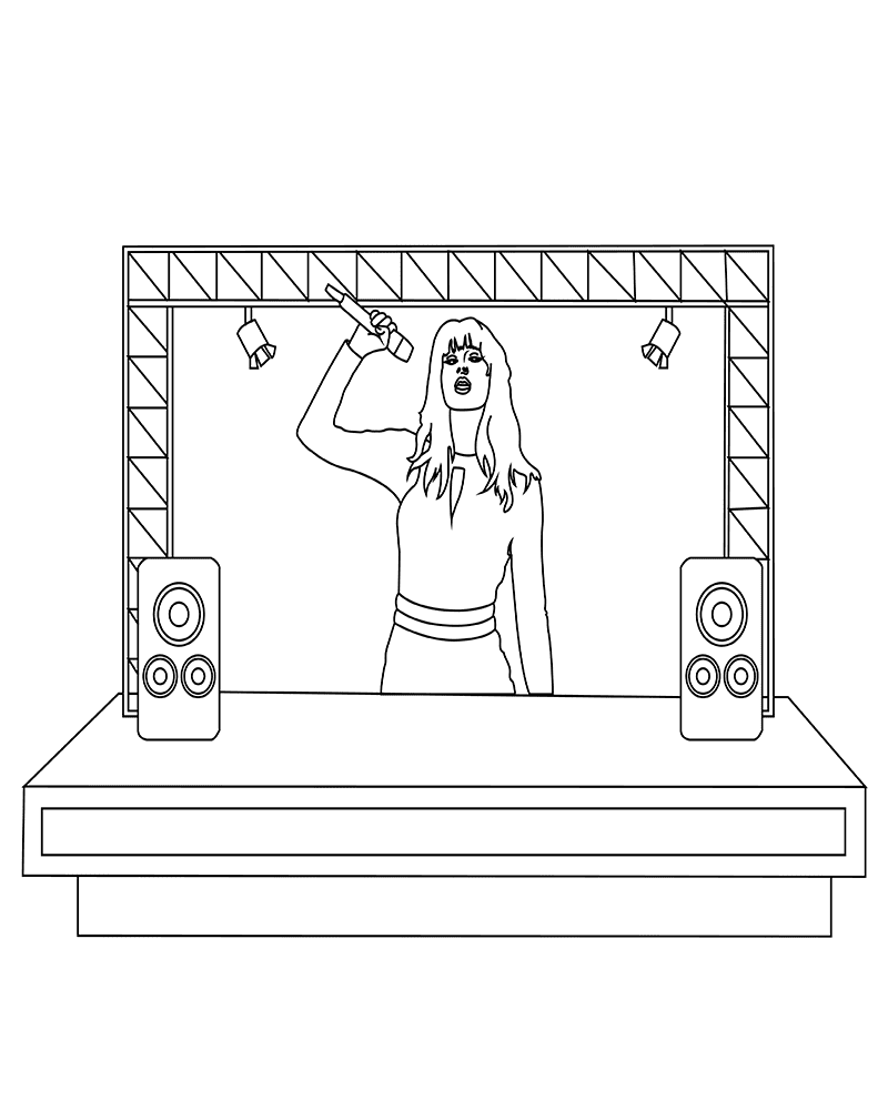 The Eras Tour Coloring Page