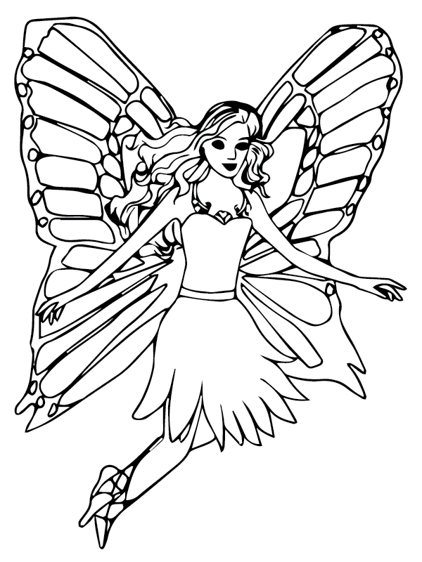 Admirable Fairy Princess Coloring Page - Free Printable Coloring Pages 