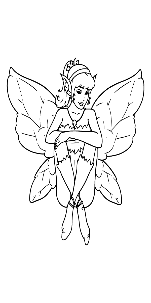 nailing Fairy Princess coloring page