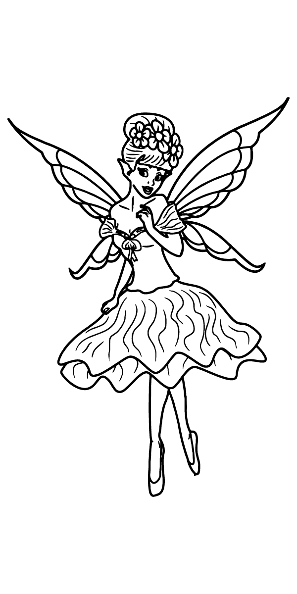 Lovely Fairy Princess coloring page