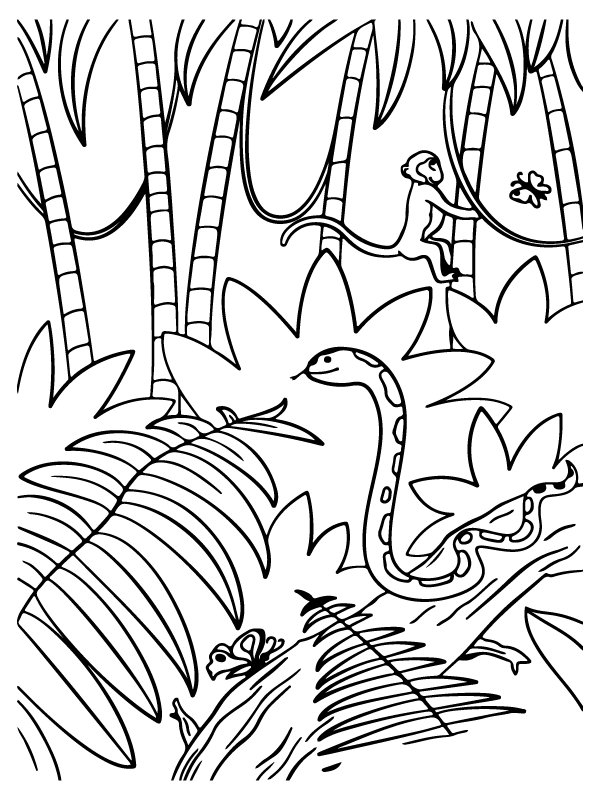 Calm Forest Pond Coloring Page - Free Printable Coloring Pages for Kids