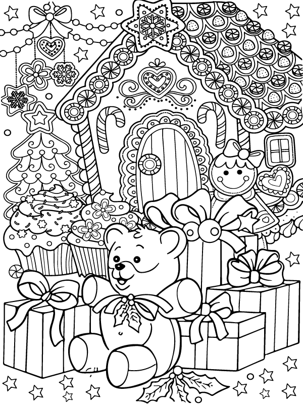 Free Printable Christmas Coloring Pages for Adults Relaxing Fun ...