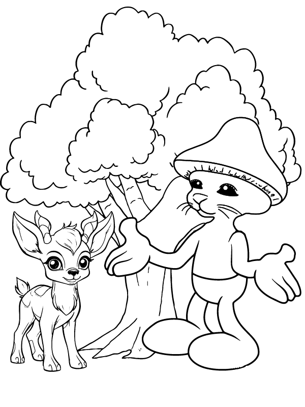 Smurf Cat Coloring Page