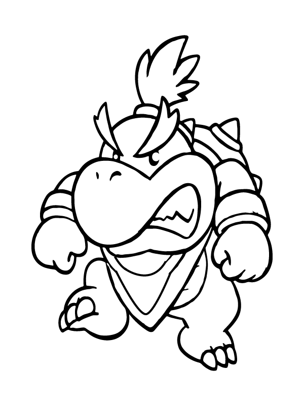 Furious Bowser Jr. - Coloring Pages