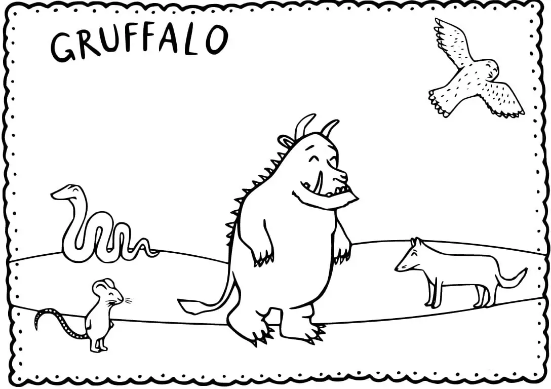 The Gruffalo Story with Coloring Pages