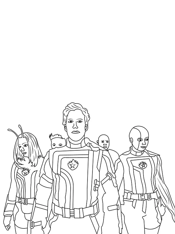 Guardians Of The Galaxy Coloring Page