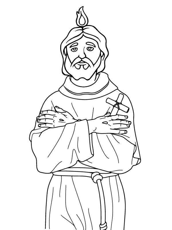 Peter Holding The Bible Coloring Page - Free Printable Coloring Pages ...