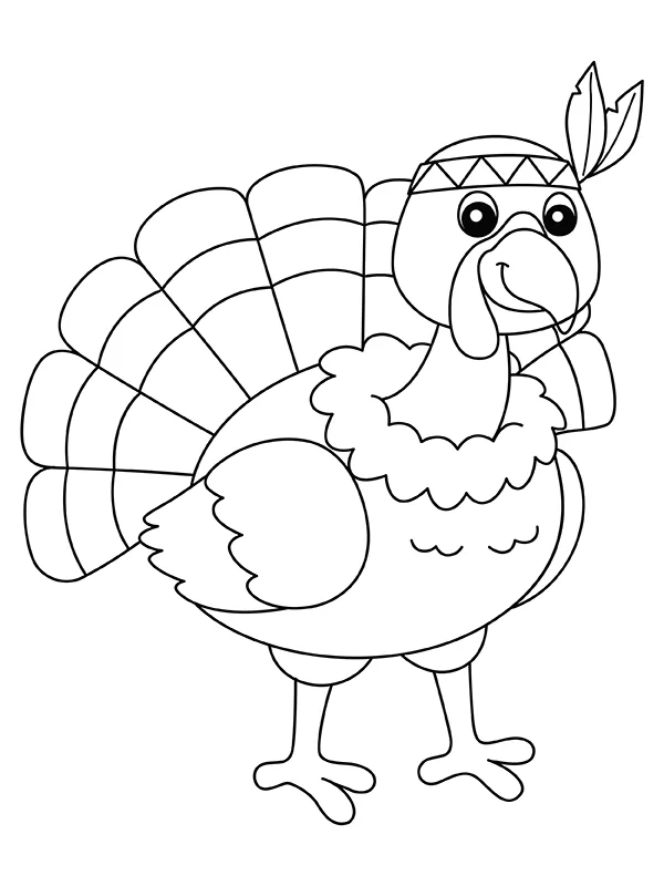 Thanksgiving Turkey - Coloring Pages