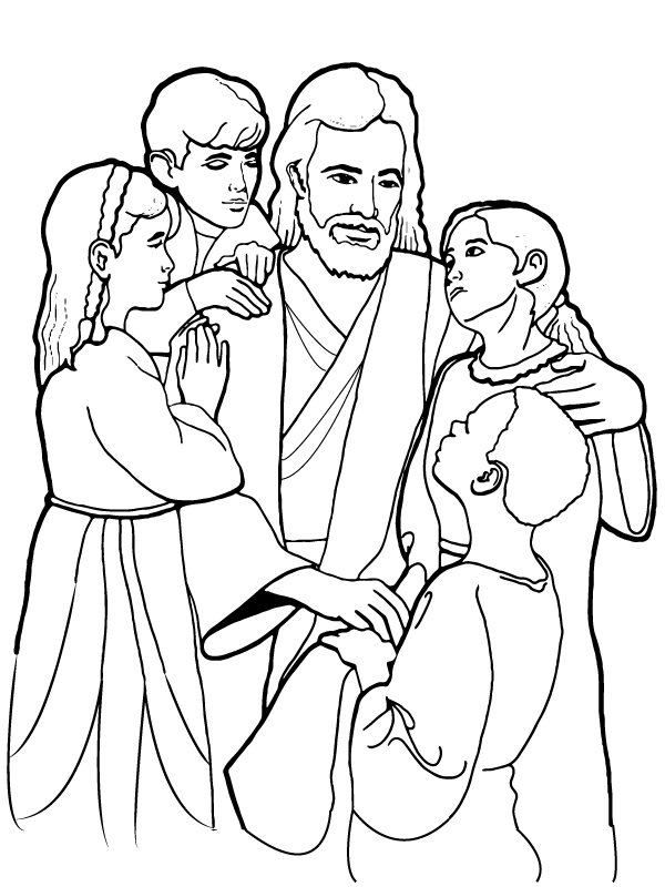 Jesus Blessing of Latter-day Saints Coloring Page - Free Printable ...