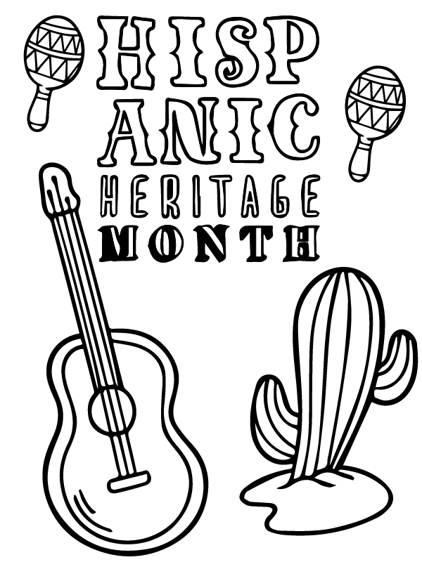 Legacy of Hispanic Heritage Coloring Page Free Printable Coloring