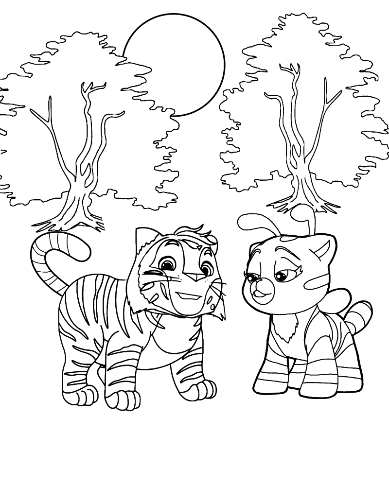 Leo and Tig Coloring Page