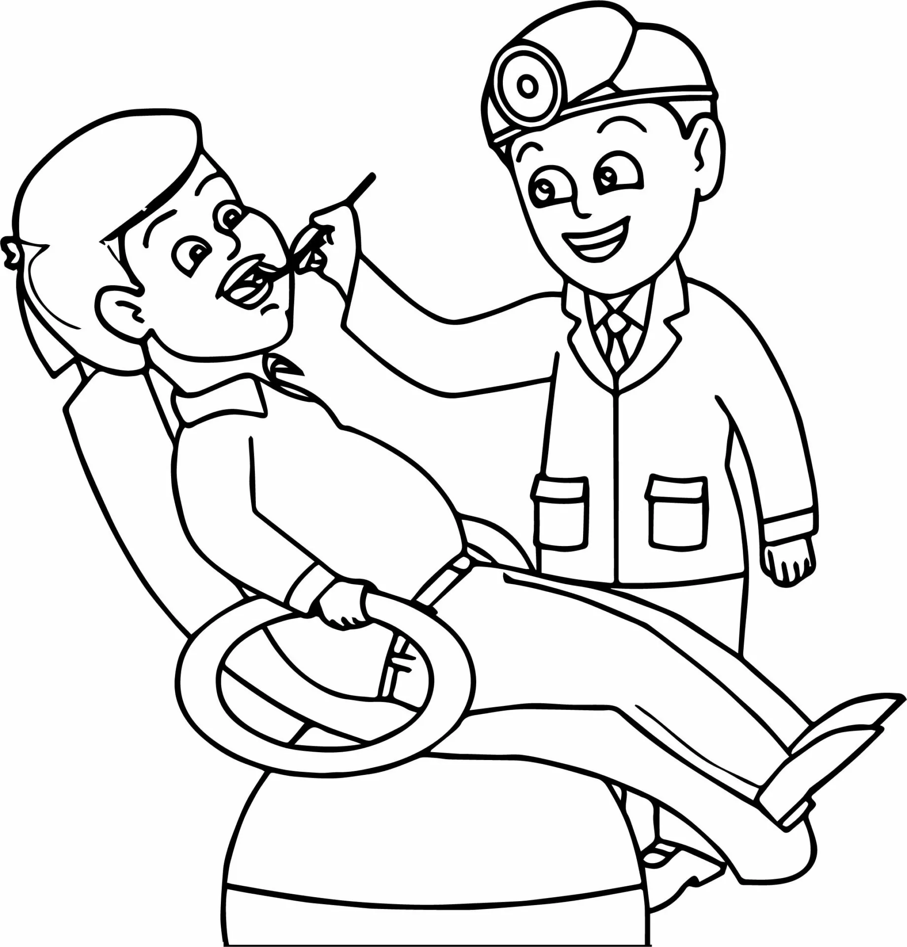 Little Boy Dentist - Coloring Pages