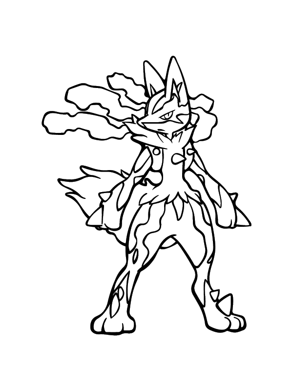 Pokemon Mega Evolution Coloring Page