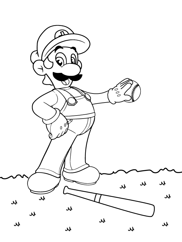 Luigi Coloring Page