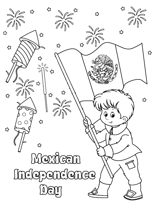 Mexican Independence Day Coloring Sheet for Kids Coloring Page - Free ...