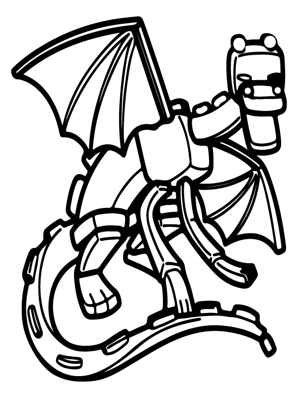 Frisky Thin Minecraft Dragon Coloring Page - Free Printable Coloring ...