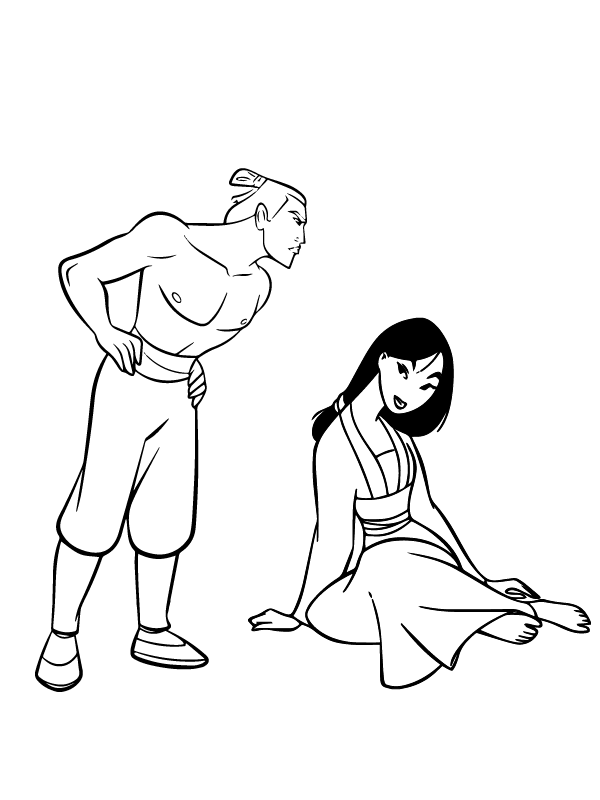 ling coloring page ideas mulan