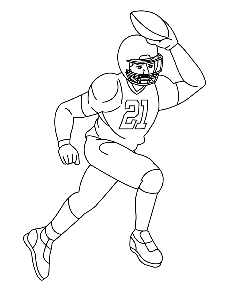 Printable 49ers Player with Ball