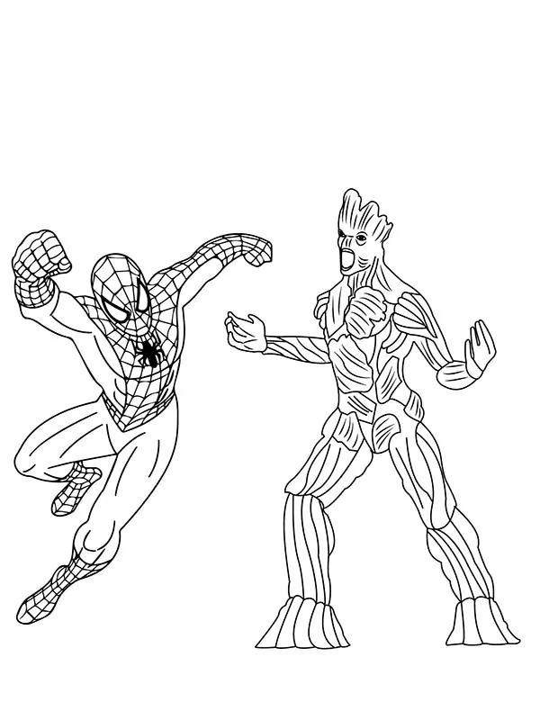 Old Groot Coloring Page