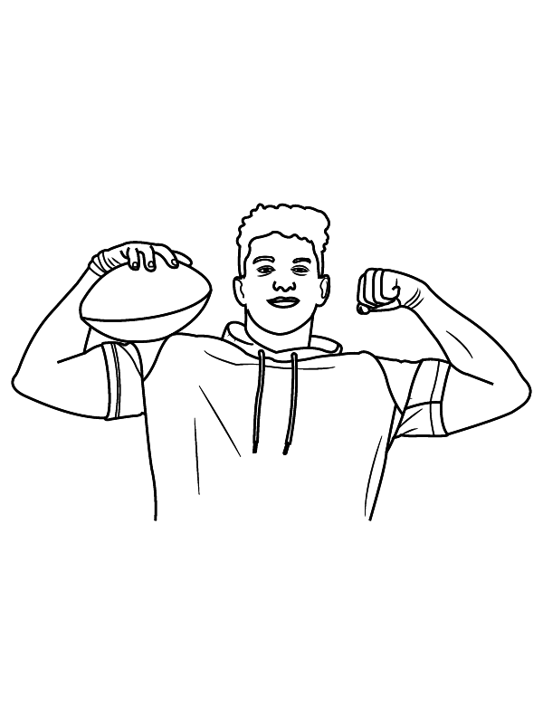 Patrick Mahomes - Coloring Pages