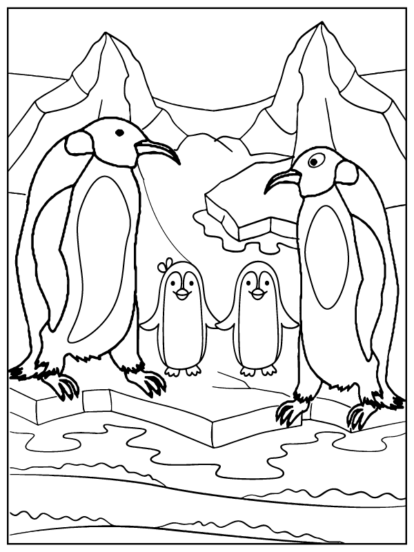 Penguin Coloring Page