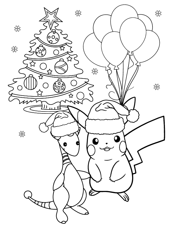 10 Festive Pokémon Xmas Coloring Pages to Download